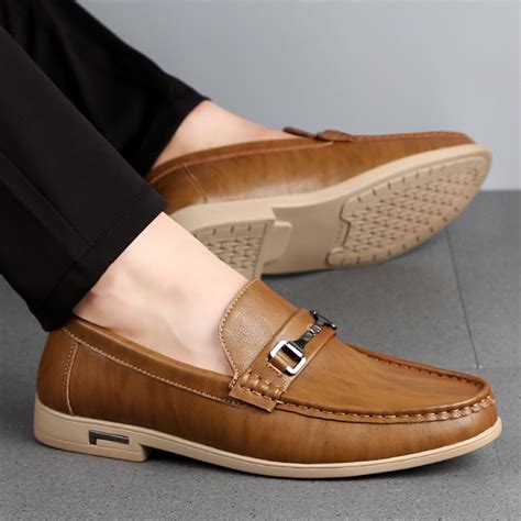 genuine leather loafers for men.